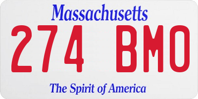 MA license plate 274BM0