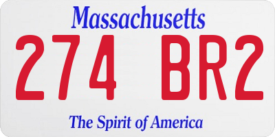 MA license plate 274BR2
