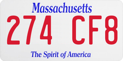 MA license plate 274CF8