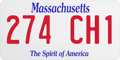 MA license plate 274CH1