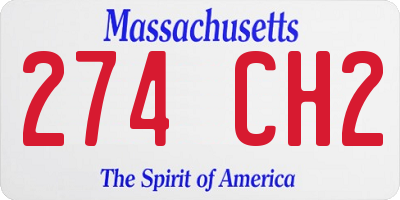 MA license plate 274CH2