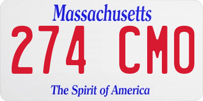 MA license plate 274CM0