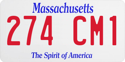 MA license plate 274CM1
