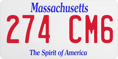 MA license plate 274CM6