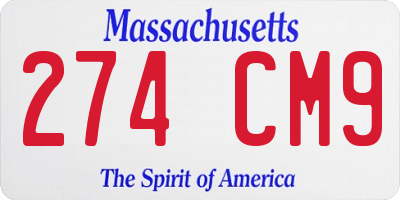 MA license plate 274CM9
