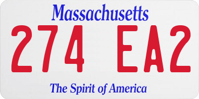 MA license plate 274EA2