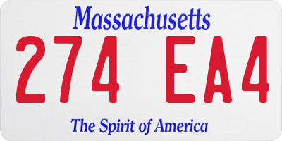 MA license plate 274EA4