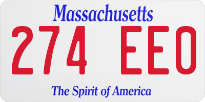 MA license plate 274EE0