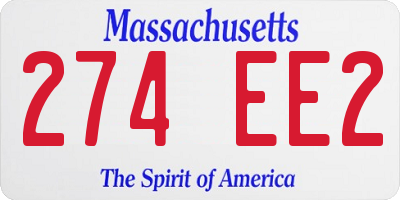 MA license plate 274EE2