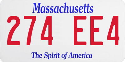 MA license plate 274EE4