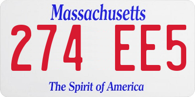 MA license plate 274EE5