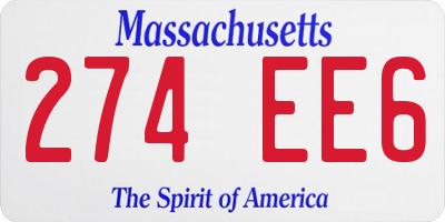 MA license plate 274EE6