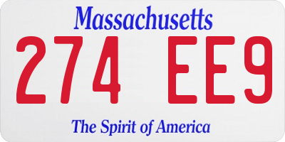 MA license plate 274EE9