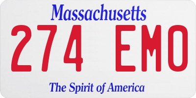 MA license plate 274EM0