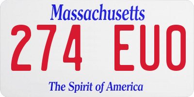 MA license plate 274EU0