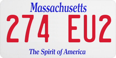 MA license plate 274EU2