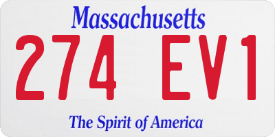 MA license plate 274EV1