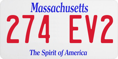 MA license plate 274EV2