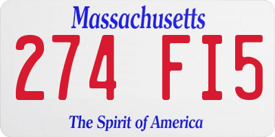 MA license plate 274FI5