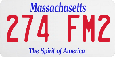 MA license plate 274FM2
