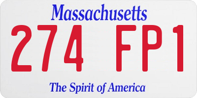 MA license plate 274FP1
