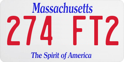 MA license plate 274FT2