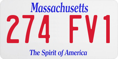 MA license plate 274FV1