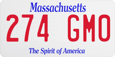 MA license plate 274GM0