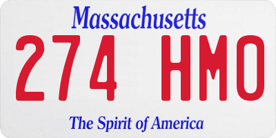 MA license plate 274HM0