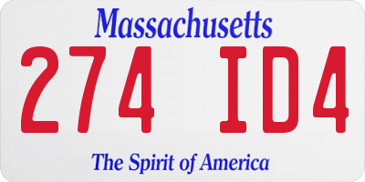MA license plate 274ID4