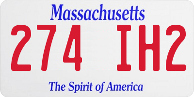 MA license plate 274IH2