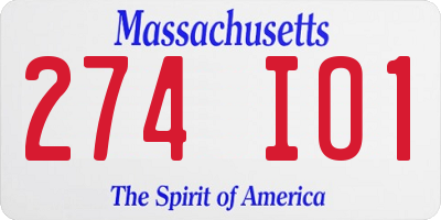MA license plate 274IO1