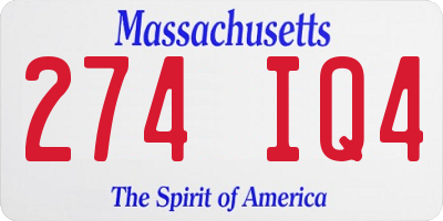 MA license plate 274IQ4