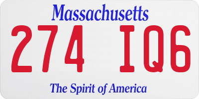 MA license plate 274IQ6
