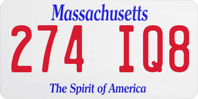 MA license plate 274IQ8