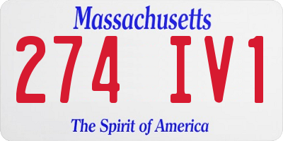 MA license plate 274IV1