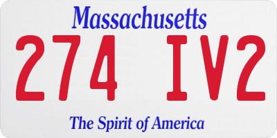 MA license plate 274IV2
