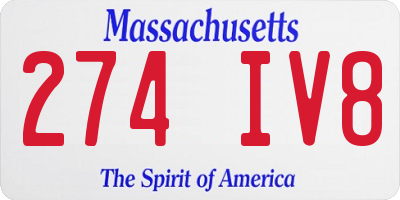 MA license plate 274IV8