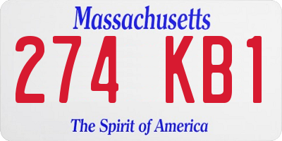 MA license plate 274KB1