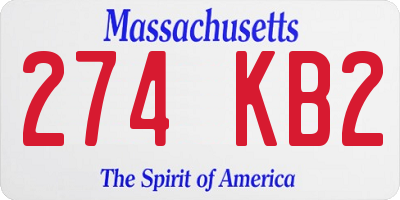 MA license plate 274KB2