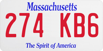 MA license plate 274KB6
