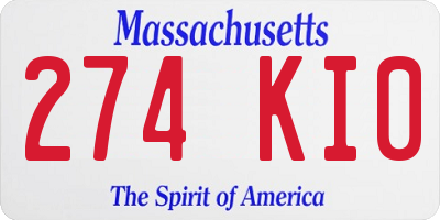 MA license plate 274KI0
