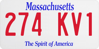 MA license plate 274KV1