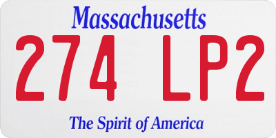 MA license plate 274LP2