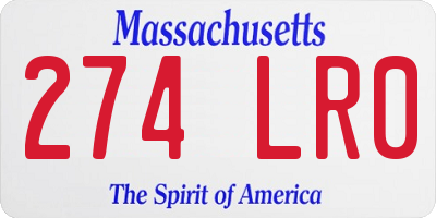 MA license plate 274LR0