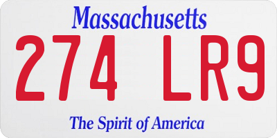 MA license plate 274LR9
