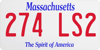 MA license plate 274LS2