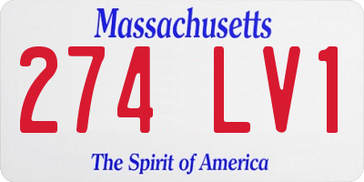 MA license plate 274LV1