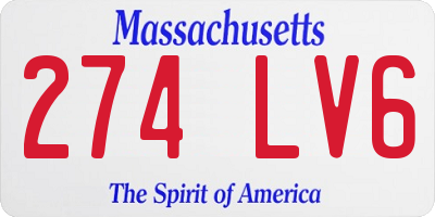MA license plate 274LV6