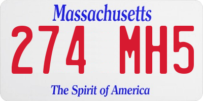 MA license plate 274MH5